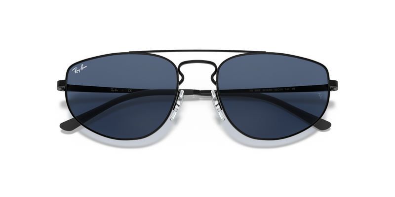 Ray-Ban RB3668 in Rubber Black - Side View
