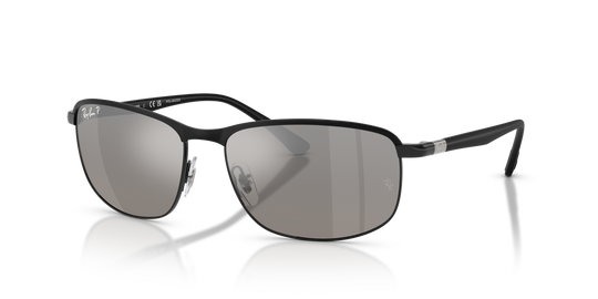 Ray-Ban RB3671CH - Black On Black / Mirror Silver Polarized+ (186/5J)