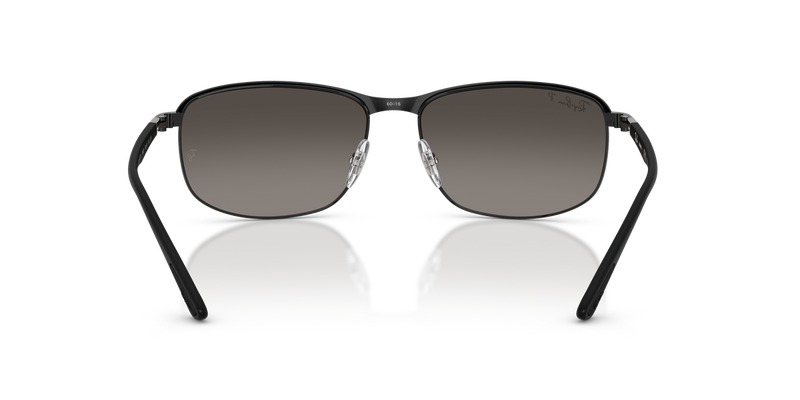 Ray-Ban RB3671CH in Black On Black / Mirror Silver Polarized+ (186/5J) - Temple Detail
