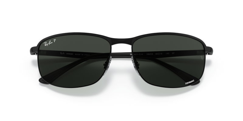 Ray-Ban RB3671CH in Black / Dark Grey Polarized+ (186/K8) - Alternate View