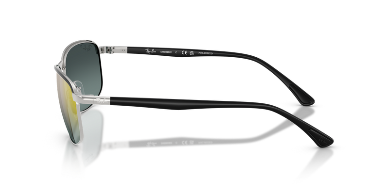 Ray-Ban RB3671CH in Black On Silver / Gold Polarized+ (9144J0) - Alternate View