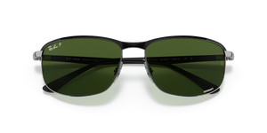 Black On Silver / Dark Green Polarized+ (9144P1)