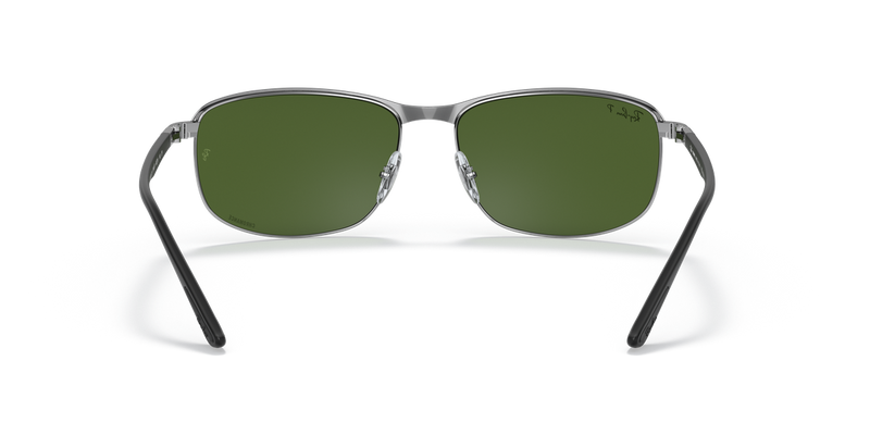 Ray-Ban RB3671CH in Black On Silver / Dark Green Polarized+ (9144P1) - Alternate View