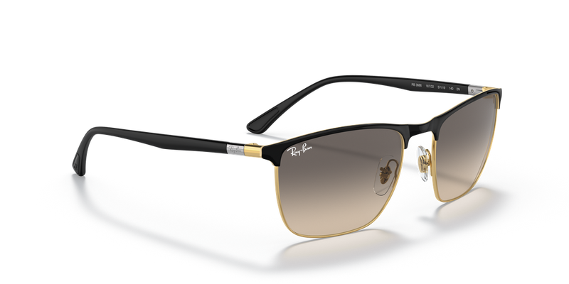 Ray-Ban RB3686 in Black On Gold - Alternate View