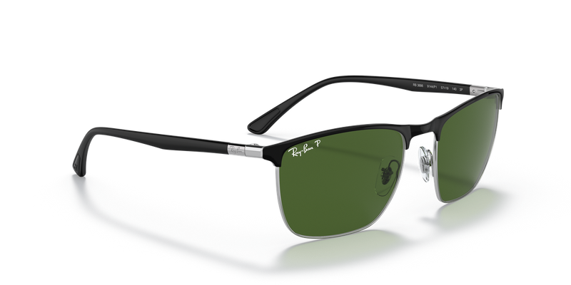Ray-Ban RB3686 in Black On Silver - Alternate View