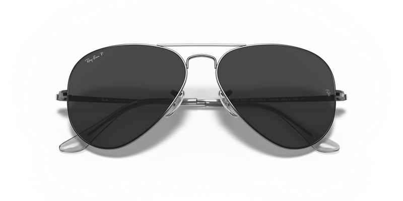 Ray-Ban AVIATOR METAL II in Gunmetal / Black Polarized (004/48) - Alternate View
