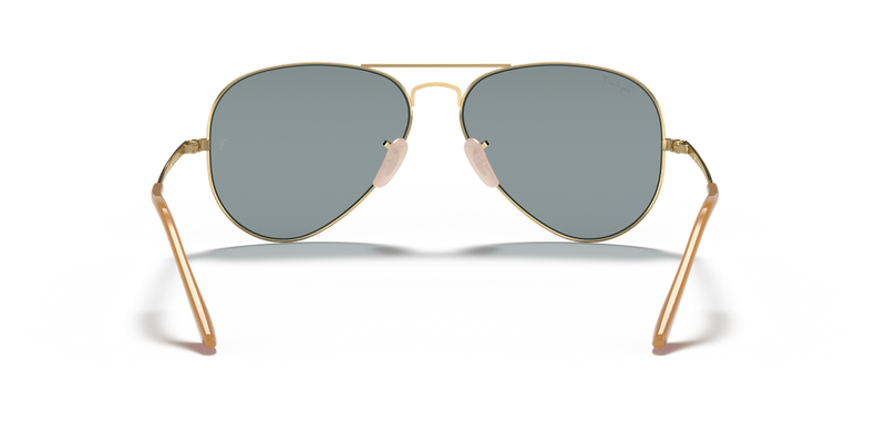 Ray-Ban AVIATOR METAL II in Arista Gold / Light Blue Polarized (9064S2) - Alternate View