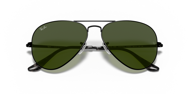 Ray-Ban AVIATOR METAL II in Black / G-15 Green (914831) - Alternate View