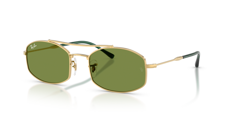 Ray-Ban RB3719 in Arista Gold / Green (001/4E) - Front View