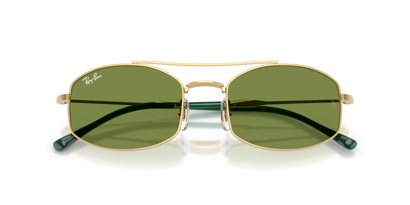 Ray-Ban RB3719 in Arista Gold / Green (001/4E) - Side View