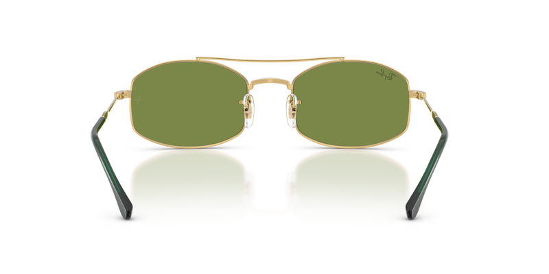 Ray-Ban RB3719 in Arista Gold / Green (001/4E) - Temple Detail