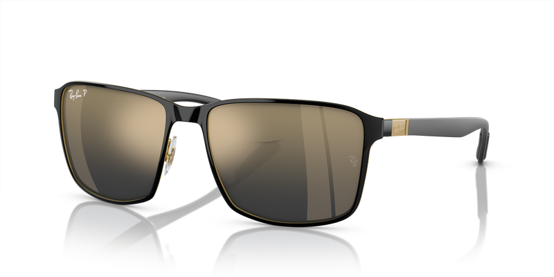 Ray-Ban RB3721CH in Black On Gold - Alternate View