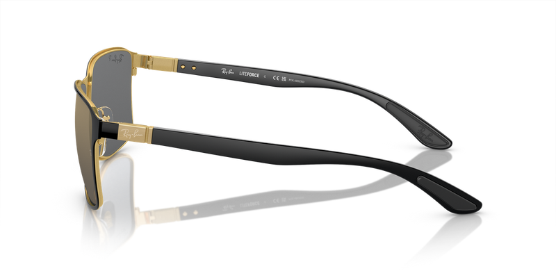 Ray-Ban RB3721CH in Black On Gold - Alternate View