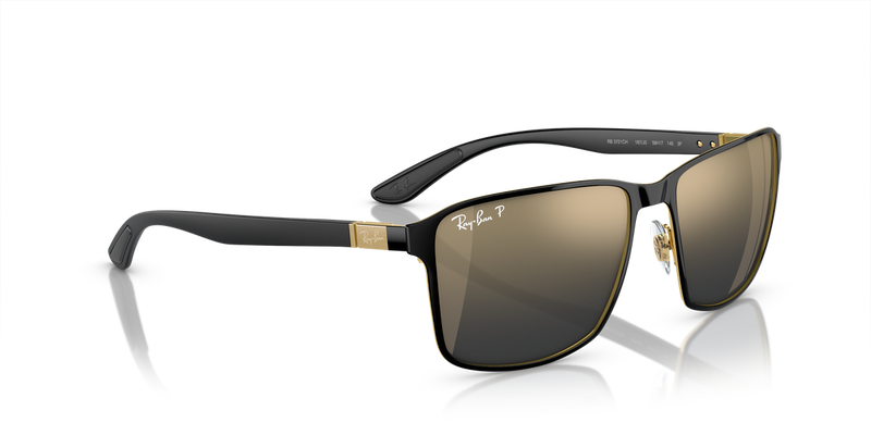 Ray-Ban RB3721CH in Black On Gold - Alternate View