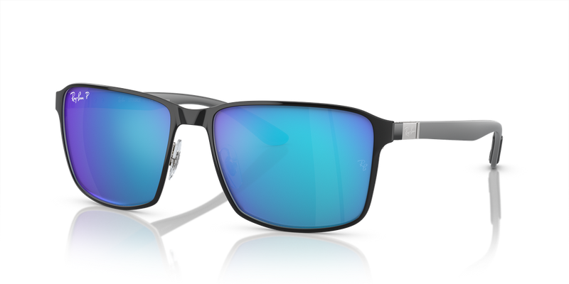 Ray-Ban RB3721CH in Black On Silver - Alternate View