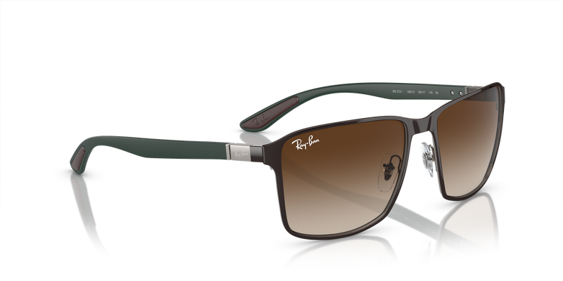 Ray-Ban RB3721 in Brown On Gunmetal - Alternate View