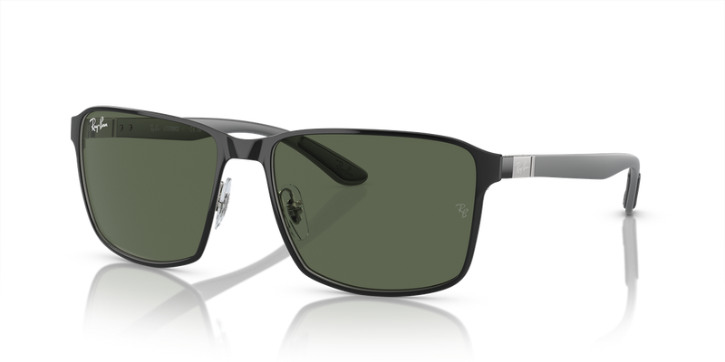 Ray-Ban RB3721 in Black On Silver - Alternate View