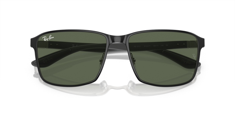 Ray-Ban RB3721 in Black On Silver - Alternate View