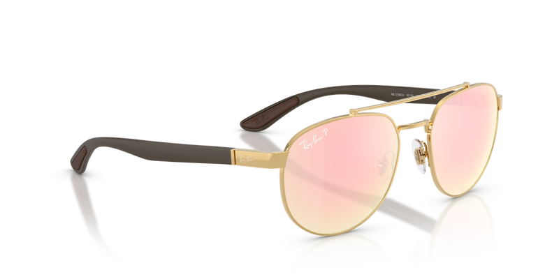 Ray-Ban RB3736CH in Arista Gold / Orange Mirror Pink Polarized+ (001/I0) - Alternate View