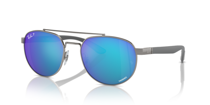 Ray-Ban RB3736CH in Gunmetal / Green & Blue Polarized+ (004/A1) - Alternate View