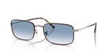 Havana On Gunmetal / Clear Gradient Blue (92703F)