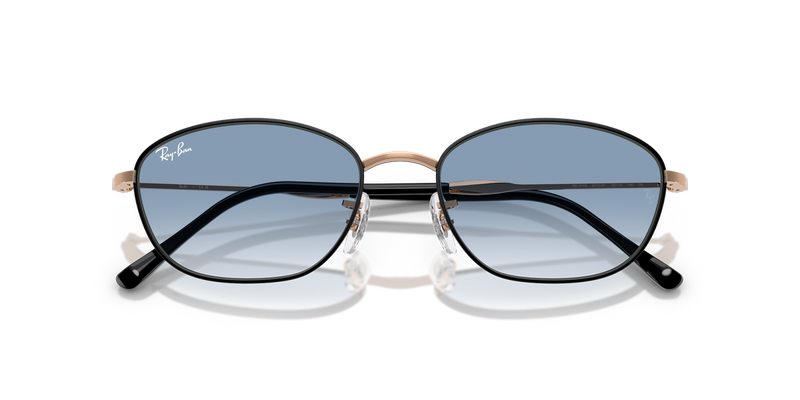Ray-Ban RB3749 in Black On Rosegold / Clear Gradient Blue (92723F) - Alternate View