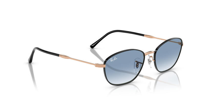 Ray-Ban RB3749 in Black On Rosegold / Clear Gradient Blue (92723F) - Alternate View