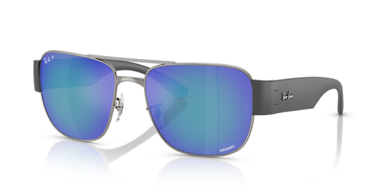 Ray-Ban RB3756CH - Gunmetal / Polarized+ Grey Mirror Blue (004/4L)