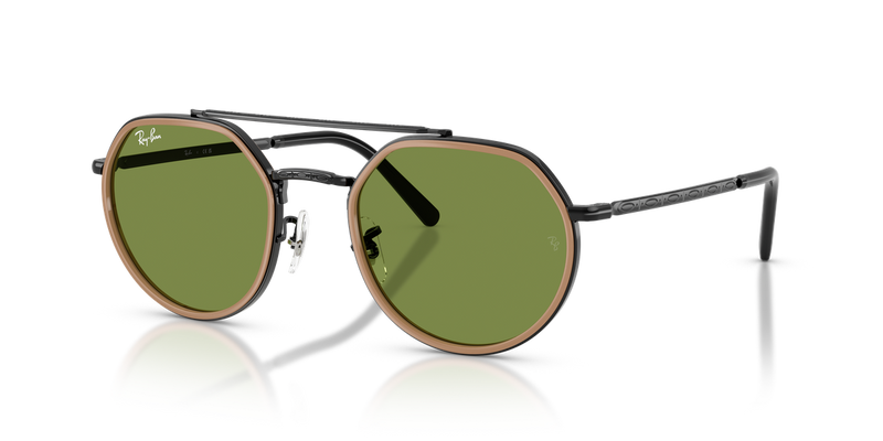 Ray-Ban RB3765 in Black / Green (92794E) - Front View