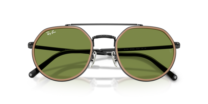 Ray-Ban RB3765 in Black / Green (92794E) - Side View