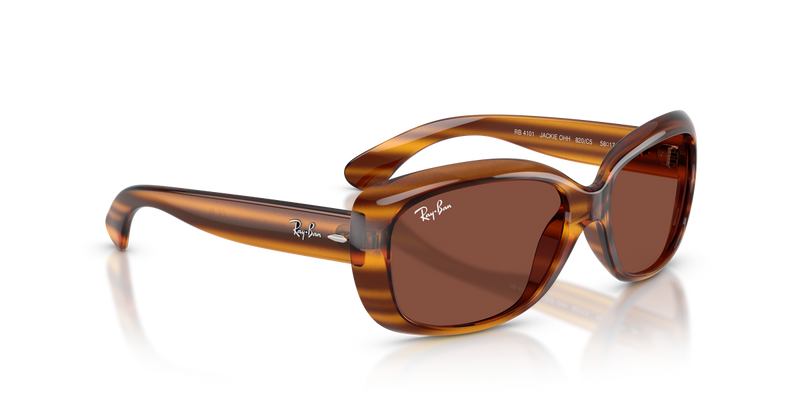 Ray-Ban JACKIE OHH in Striped Red Havana - Alternate View