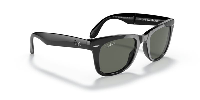 Ray-Ban FOLDING WAYFARER in Black / G-15 Green Polarized (601/58) - Alternate View