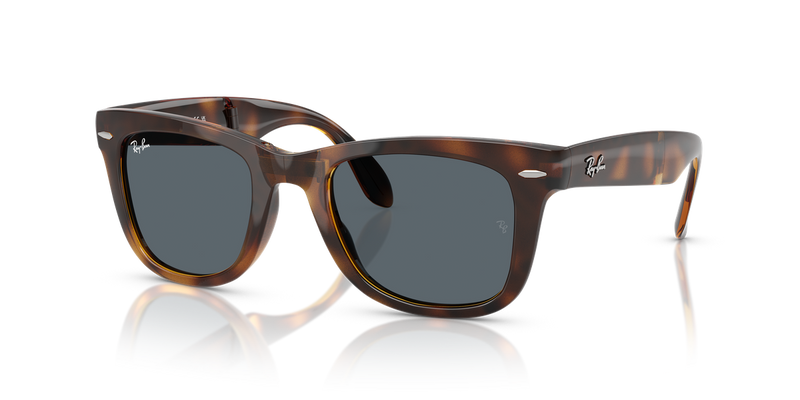 Ray-Ban FOLDING WAYFARER in Havana / Blue (710/R5) - Alternate View