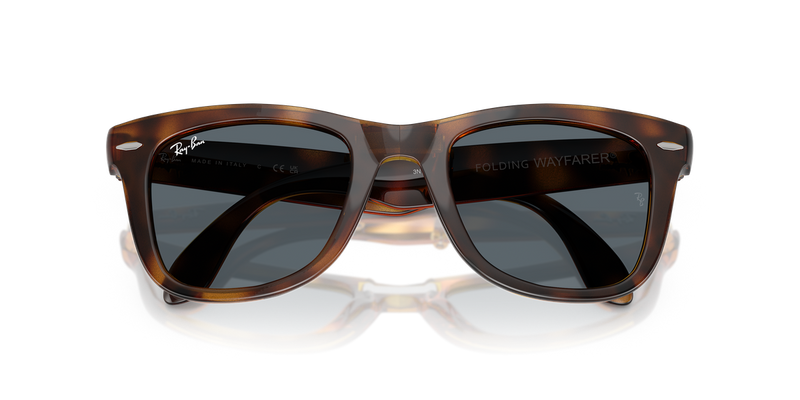 Ray-Ban FOLDING WAYFARER in Havana / Blue (710/R5) - Alternate View