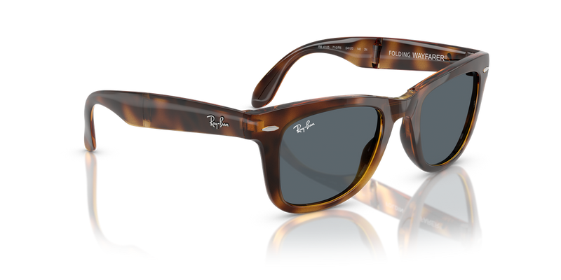 Ray-Ban FOLDING WAYFARER in Havana / Blue (710/R5) - Alternate View