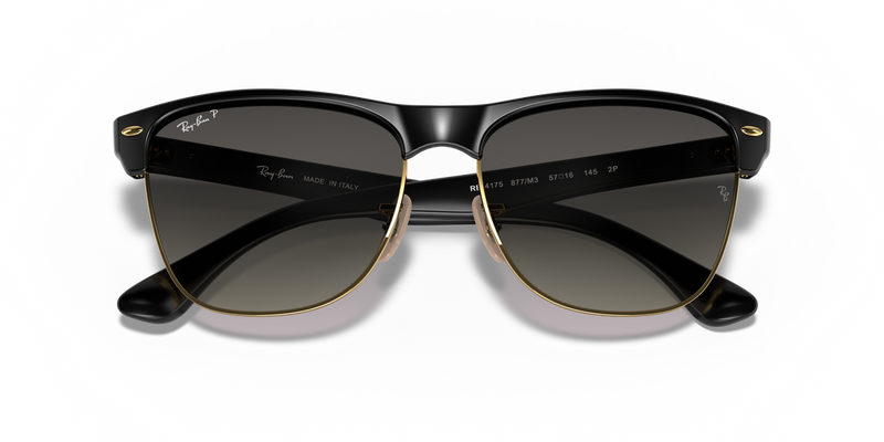 Ray-Ban CLUBMASTER OVERSIZED in Black / Grey Polarized (877/M3) - Alternate View