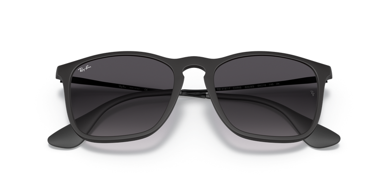 Ray-Ban CHRIS in Rubber Black / Grey Gradient (622/8G) - Side View