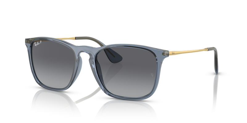 Ray-Ban CHRIS in Transparent Blue / Grey Polarized (6592T3) - Alternate View