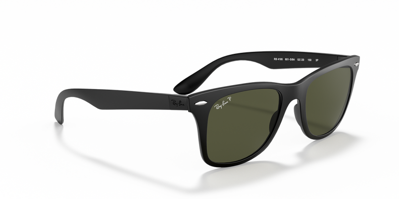 Ray-Ban WAYFARER LITEFORCE in Black / G-15 Green Polarized (601S9A) - Alternate View