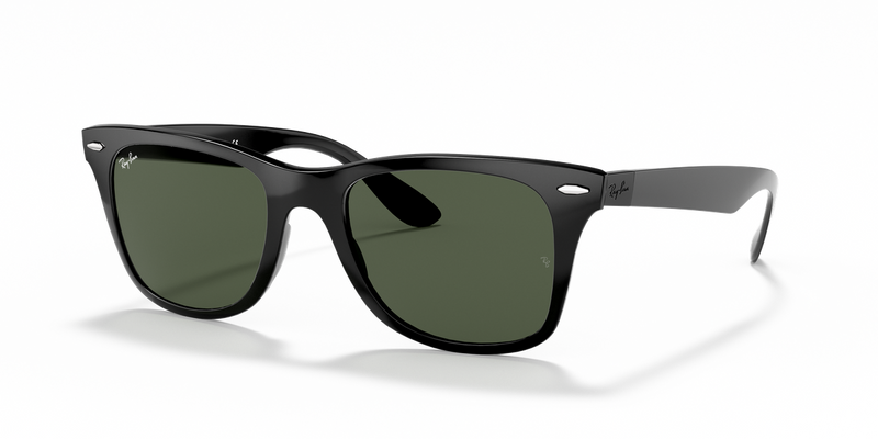 Ray-Ban WAYFARER LITEFORCE in Black / Green Classic (601/71) - Front View