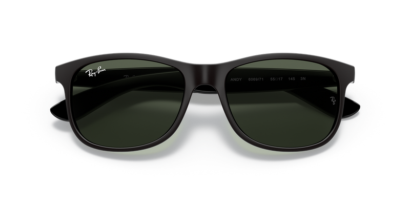 Ray-Ban ANDY in Black / Green (606971) - Side View