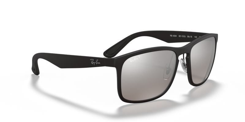 Ray-Ban RB4264 in Black / Silver Polarized+ (601S5J) - Alternate View