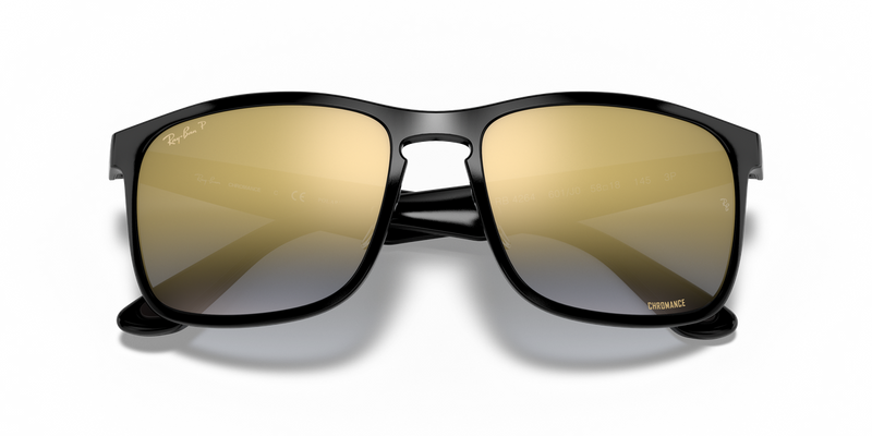Ray-Ban RB4264 in Black / Blue & Gold Polarized+ (601/J0) - Alternate View