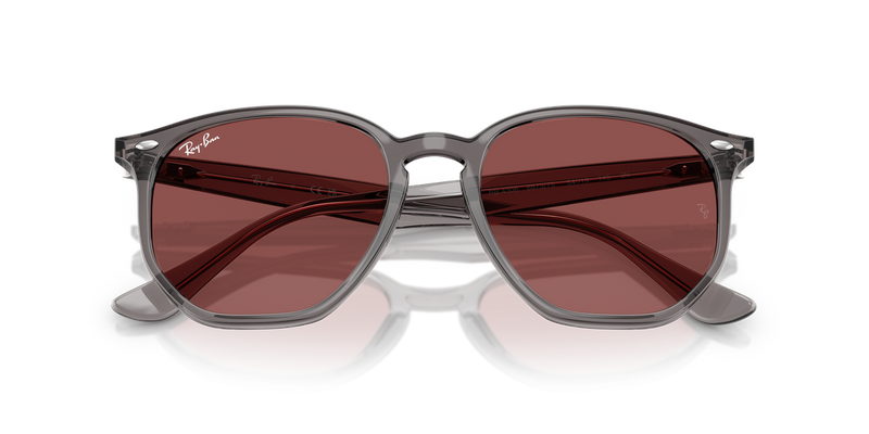 Ray-Ban RB4306 in Opal Grey / Dark Violet (687375) - Side View