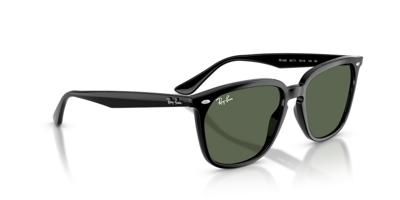 Ray-Ban RB4362 in Black / Green (601/71) - Alternate View