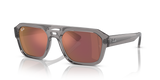 Transparent Grey / Dark Violet/Red (6684D0)