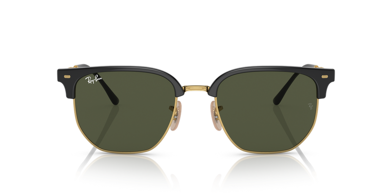 Ray-Ban NEW CLUBMASTER in Black On Gold - Alternate View
