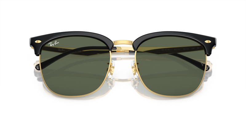 Ray-Ban RB4418D in Black On Gold - Side View