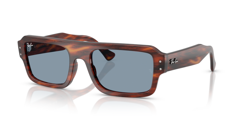Ray-Ban FLACKO in Striped Havana / Blue (139856) - Alternate View