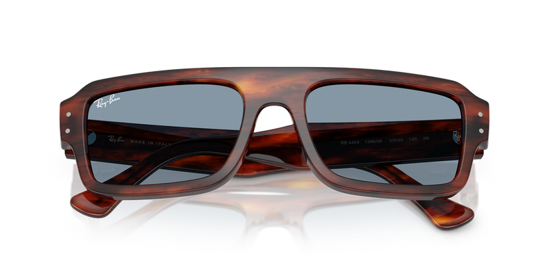 Ray-Ban FLACKO in Striped Havana / Blue (139856) - Alternate View